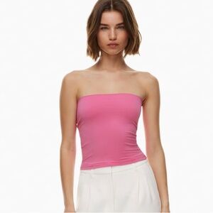 Aritzia Babaton Contour Tube Top - light gumball pink, S